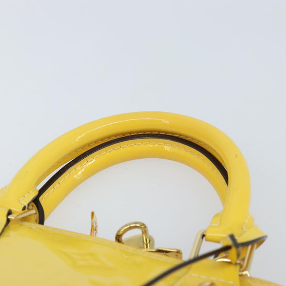 LOUIS VUITTON Monogram Vernis Alma PM Hand Bag Citrin M90101 LV Auth 173176V