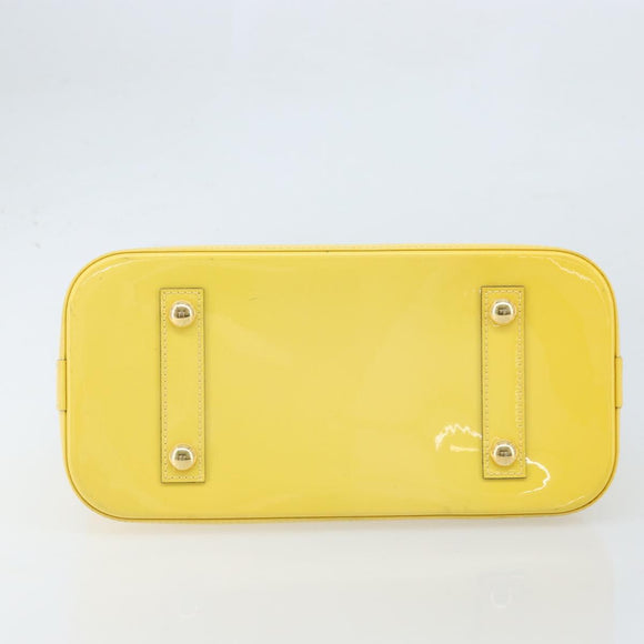 LOUIS VUITTON Monogram Vernis Alma PM Hand Bag Citrin M90101 LV Auth 173176V