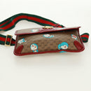 GUCCI GG Supreme Web Sherry Line Waist bag PVC Beige Gold 647817 Auth 173178M-5