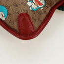 GUCCI GG Supreme Web Sherry Line Waist bag PVC Beige Gold 647817 Auth 173178M-16