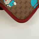 GUCCI GG Supreme Web Sherry Line Waist bag PVC Beige Gold 647817 Auth 173178M-17
