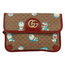 GUCCI GG Supreme Web Sherry Line Waist bag PVC Beige Gold 647817 Auth 173178M-13