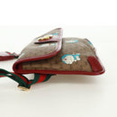 GUCCI GG Supreme Web Sherry Line Waist bag PVC Beige Gold 647817 Auth 173178M-3