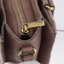Salvatore Ferragamo Vala Shoulder Bag Leather 2way Purple Gold Auth 173180-10