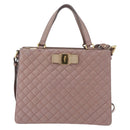 Salvatore Ferragamo Vala Shoulder Bag Leather 2way Purple Gold Auth 173180-13
