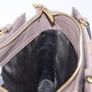 Salvatore Ferragamo Vala Shoulder Bag Leather 2way Purple Gold Auth 173180-21