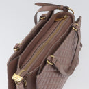 Salvatore Ferragamo Vala Shoulder Bag Leather 2way Purple Gold Auth 173180-6