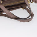 Salvatore Ferragamo Vala Shoulder Bag Leather 2way Purple Gold Auth 173180-7
