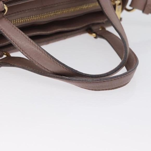 Salvatore Ferragamo Vala Shoulder Bag Leather 2way Purple Gold Auth 173180
