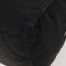 PRADA Boston Bag Nylon Black Silver Auth 173182-15