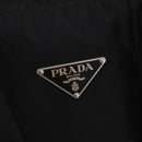 PRADA Boston Bag Nylon Black Silver Auth 173182-17
