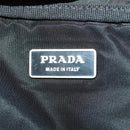 PRADA Boston Bag Nylon Black Silver Auth 173182-21