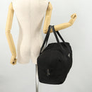 PRADA Boston Bag Nylon Black Silver Auth 173182-22