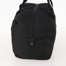 PRADA Boston Bag Nylon Black Silver Auth 173182-3