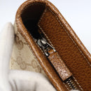 GUCCI GG Canvas Hand Bag PVC Beige Silver 113011 Auth 173185V-9