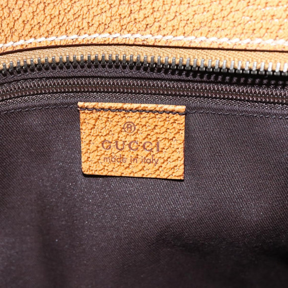 GUCCI GG Canvas Hand Bag PVC Beige Silver 113011 Auth 173185V