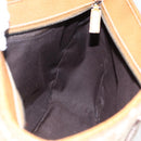 GUCCI GG Canvas Hand Bag PVC Beige Silver 113011 Auth 173185V-19