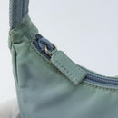 PRADA Hand Pouch Nylon Light Blue Silver Auth 173191A-10