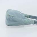 PRADA Hand Pouch Nylon Light Blue Silver Auth 173191A-3