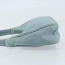PRADA Hand Pouch Nylon Light Blue Silver Auth 173191A-4