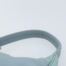 PRADA Hand Pouch Nylon Light Blue Silver Auth 173191A-8
