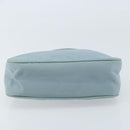 PRADA Hand Pouch Nylon Light Blue Silver Auth 173191A-5