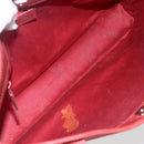 GUCCI GG Canvas Tote Bag Red Silver 113015 Auth 173192-11