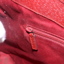 GUCCI GG Canvas Tote Bag Red Silver 113015 Auth 173192-20