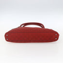 GUCCI GG Canvas Tote Bag Red Silver 113015 Auth 173192-5