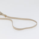 PRADA Geplooide Handtas Nylon 2-weg Ivoor Goud Auth 173201-9