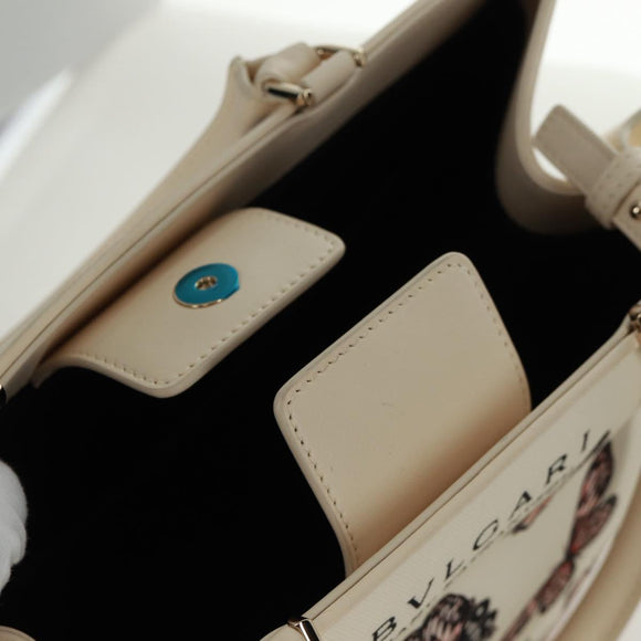 BVLGARI Bag Canvas 2way MARY KATRANTZOU Collaboration White Gold Auth 173206M