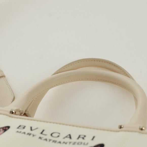 BVLGARI Bag Canvas 2way MARY KATRANTZOU Collaboration White Gold Auth 173206M