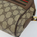 GUCCI GG Supreme Web Sherry Line Bag PVC Beige Gold 119 02 087 Auth 173208-14