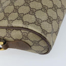 GUCCI GG Supreme Web Sherry Line Bag PVC Beige Gold 119 02 087 Auth 173208-9
