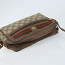 GUCCI GG Supreme Web Sherry Line Bag PVC Beige Gold 119 02 087 Auth 173208-6