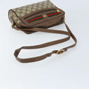 GUCCI GG Supreme Web Sherry Line Bag PVC Beige Gold 119 02 087 Auth 173208-7