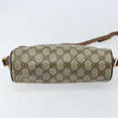 GUCCI GG Supreme Web Sherry Line Bag PVC Beige Gold 119 02 087 Auth 173208-5
