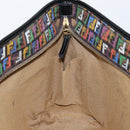 FENDI Zucchino Canvas Tote Bag PVC Multicolor Gold Auth 173210A-20