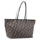 FENDI Zucchino Canvas Tote Bag PVC Multicolor Gold Auth 173210A-1