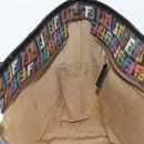 FENDI Zucchino Canvas Tote Bag PVC Multicolor Gold Auth 173210A-21