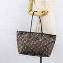 FENDI Zucchino Canvas Tote Bag PVC Multicolor Gold Auth 173210A-24