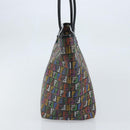 FENDI Zucchino Canvas Tote Bag PVC Multicolor Gold Auth 173210A-3