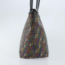 FENDI Zucchino Canvas Tote Bag PVC Multicolor Gold Auth 173210A-4