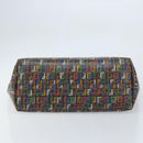FENDI Zucchino Canvas Tote Bag PVC Multicolor Gold Auth 173210A-5