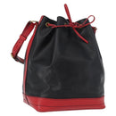 LOUIS VUITTON Epi Noe Shoulder Bag Bicolor Black Red M44017 LV Auth 173211-1