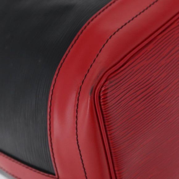 LOUIS VUITTON Epi Noe Shoulder Bag Bicolor Black Red M44017 LV Auth 173211