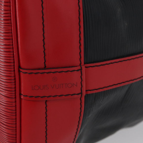 LOUIS VUITTON Epi Noe Shoulder Bag Bicolor Black Red M44017 LV Auth 173211