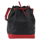 LOUIS VUITTON Epi Noe Shoulder Bag Bicolor Black Red M44017 LV Auth 173211-13