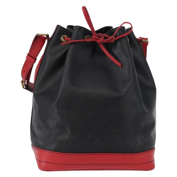 LOUIS VUITTON Epi Noe Shoulder Bag Bicolor Black Red M44017 LV Auth 173211