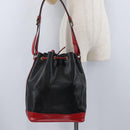 LOUIS VUITTON Epi Noe Shoulder Bag Bicolor Black Red M44017 LV Auth 173211-22